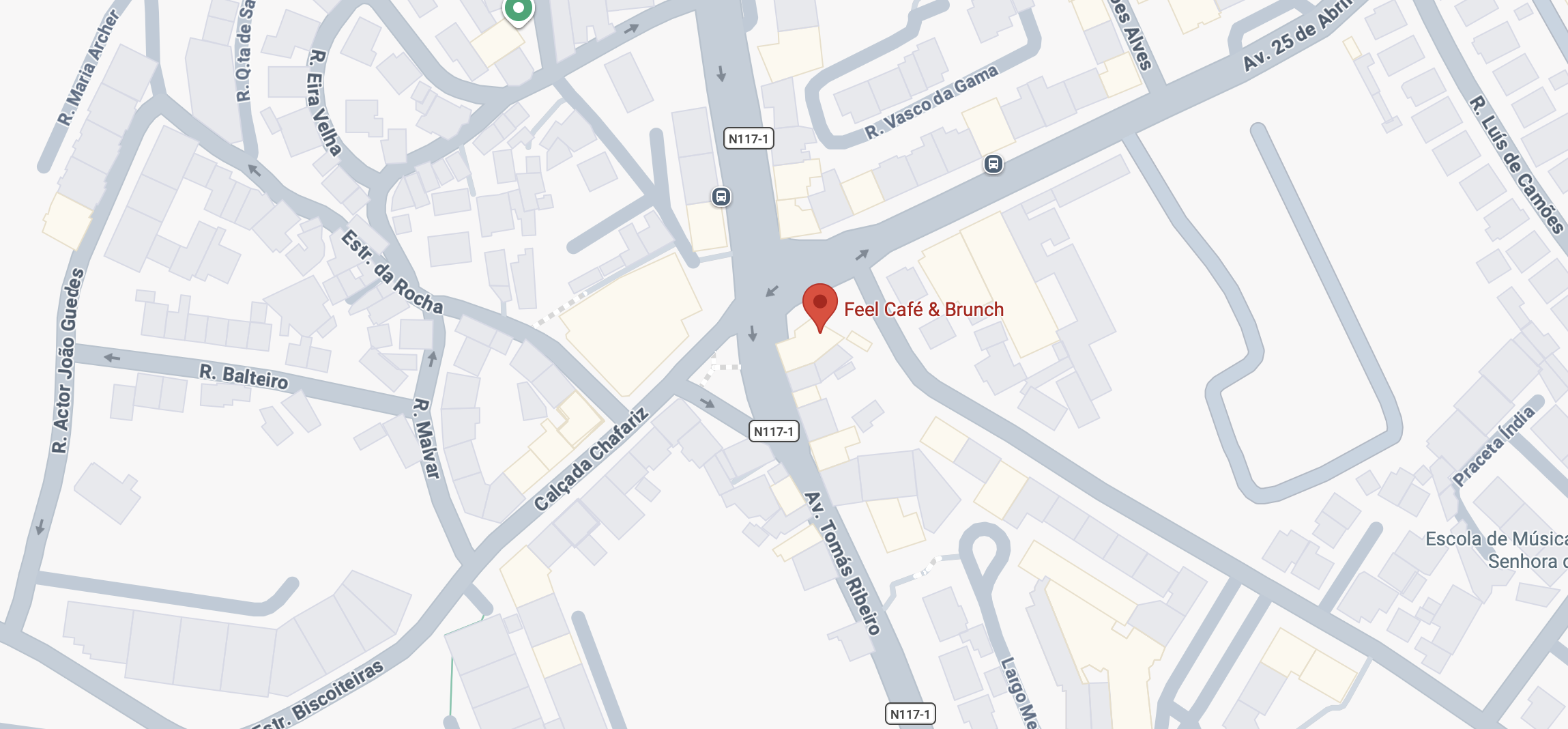 Mapa com a localização do Feel Café & Brunch, Linda-a-Velha, Oeiras